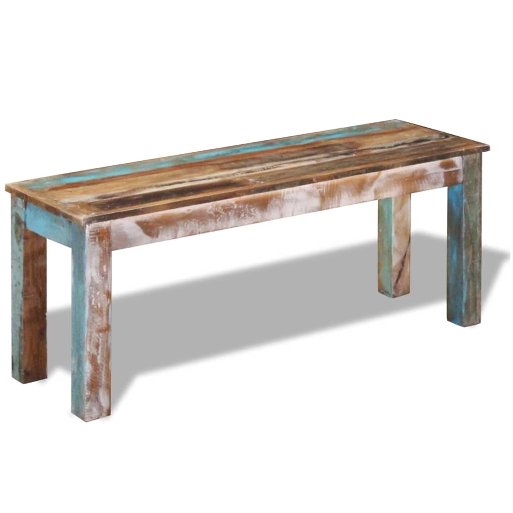 Banc 110x35x45 cm Bois de récupération massif - XIOS