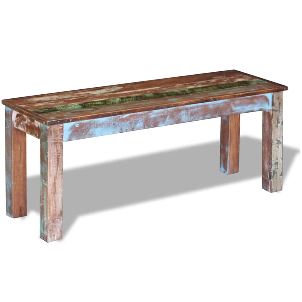 Banc 110x35x45 cm Bois de récupération massif - XIOS