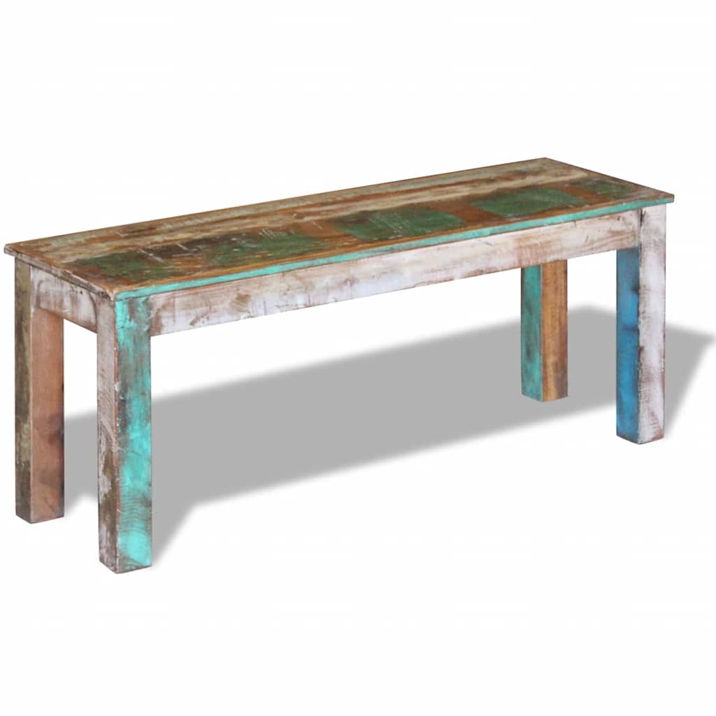 Banc 110x35x45 cm Bois de récupération massif - XIOS