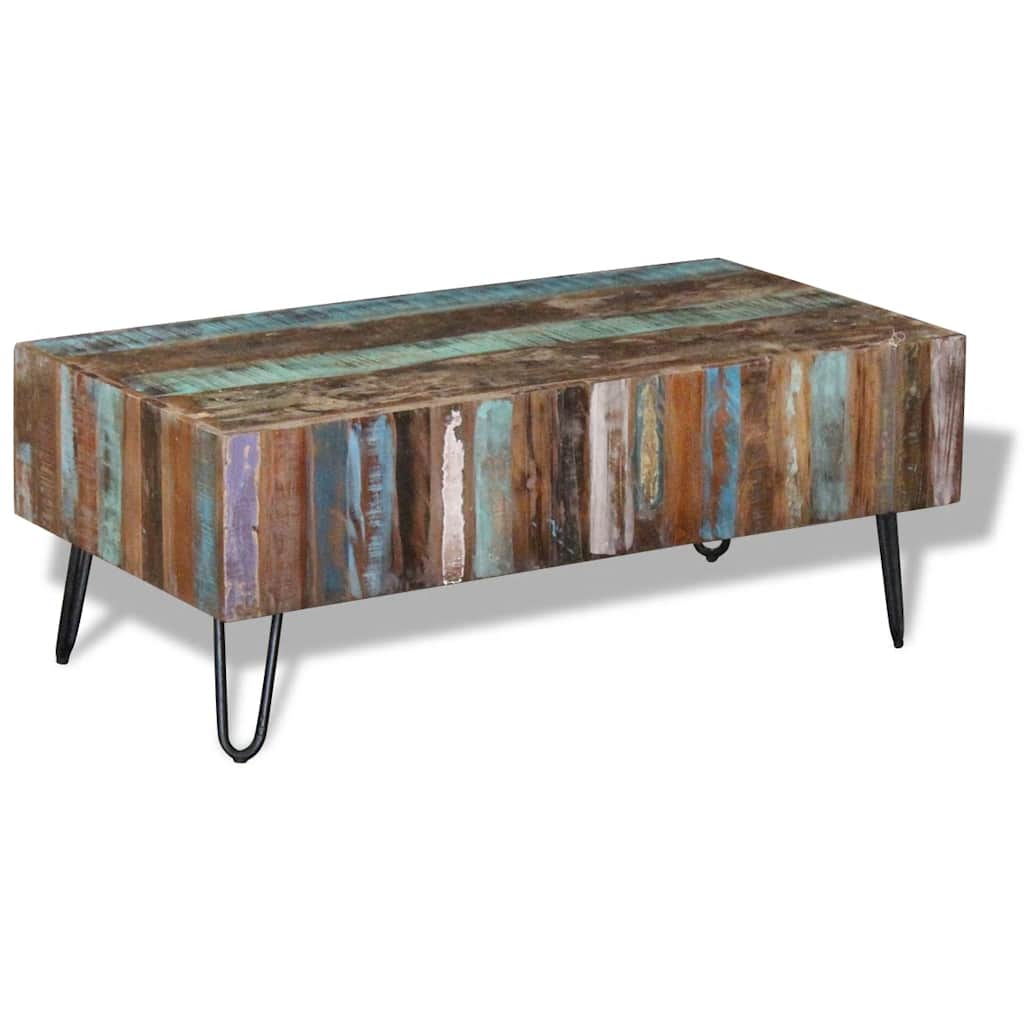 Table basse Bois massif de récupération 100x50x38 cm - XIOS
