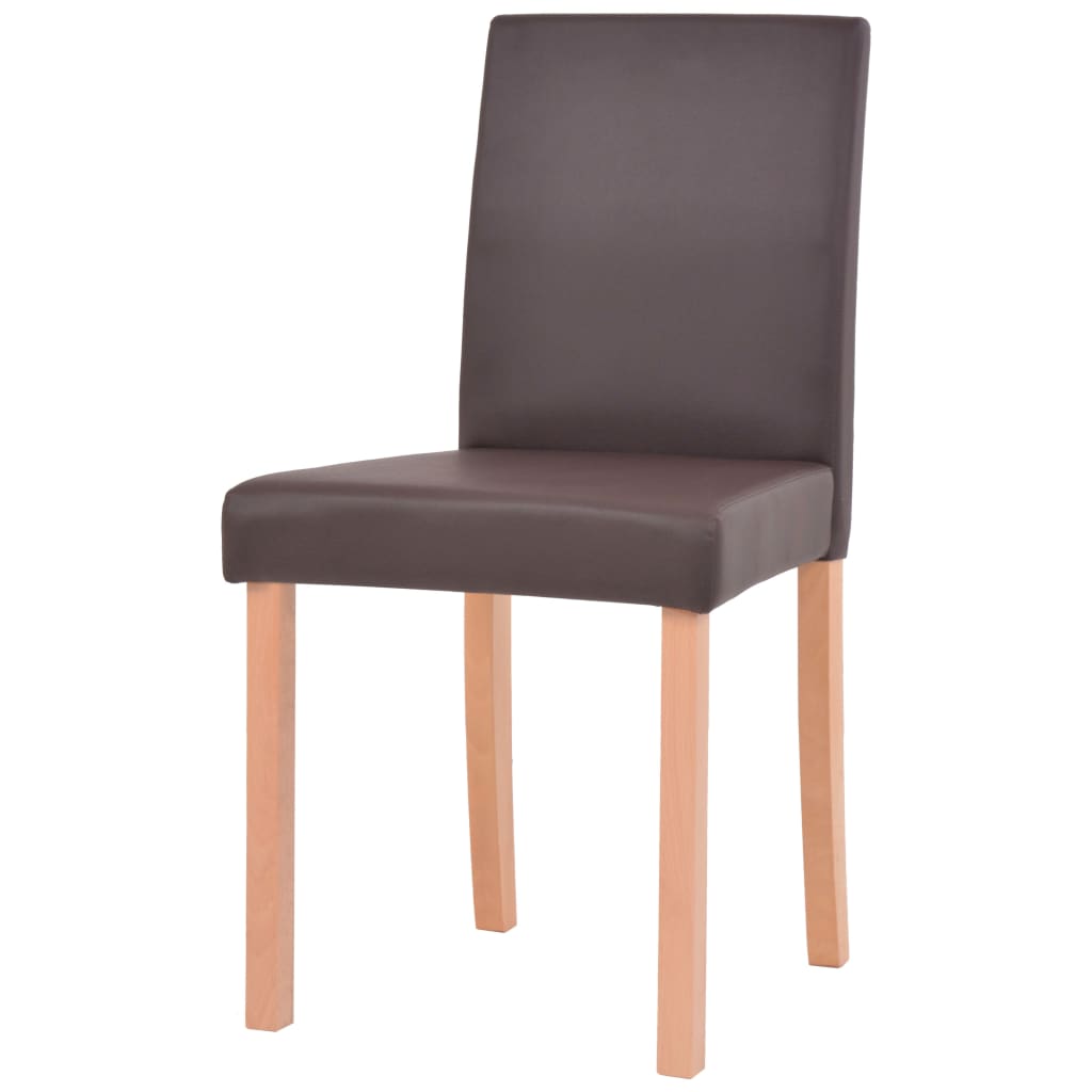 Table et chaises 7 pcs Cuir synthétique Chêne Marron - XIOS