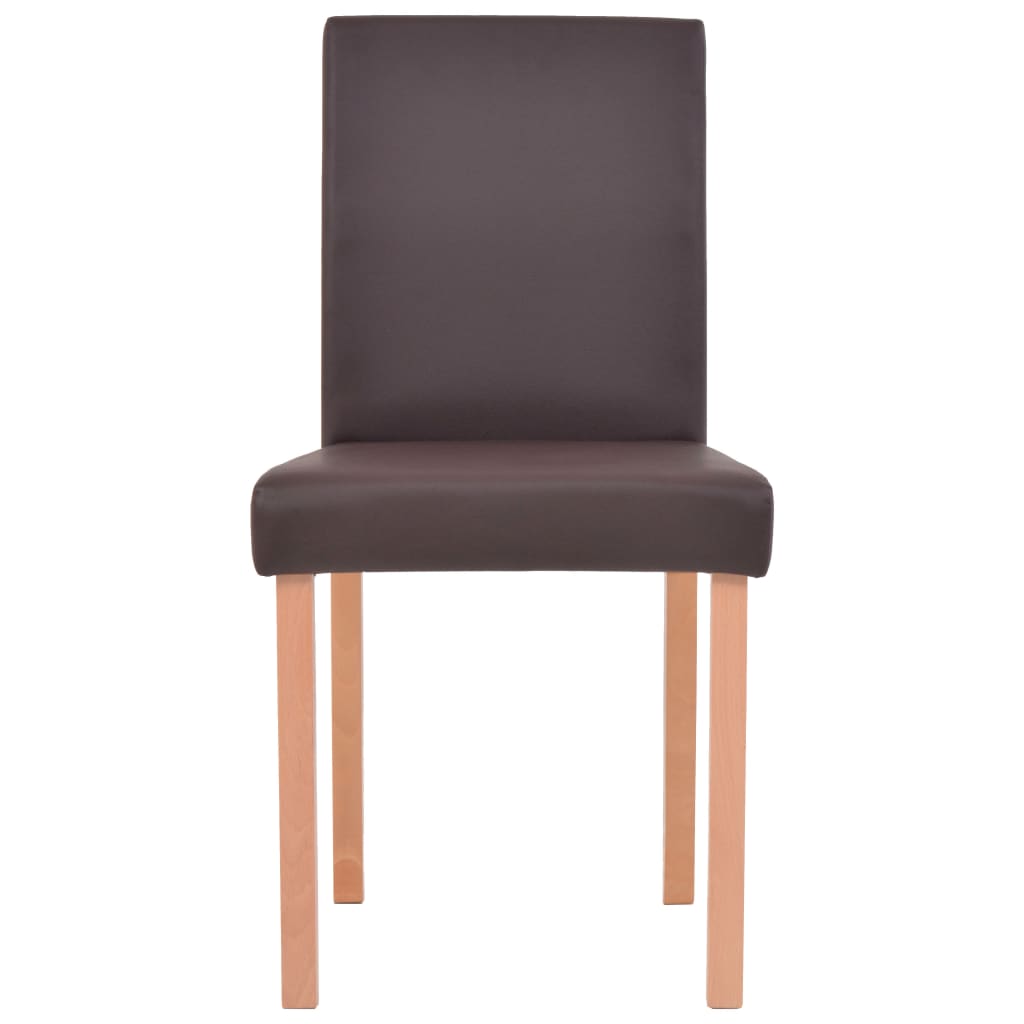 Table et chaises 7 pcs Cuir synthétique Chêne Marron - XIOS