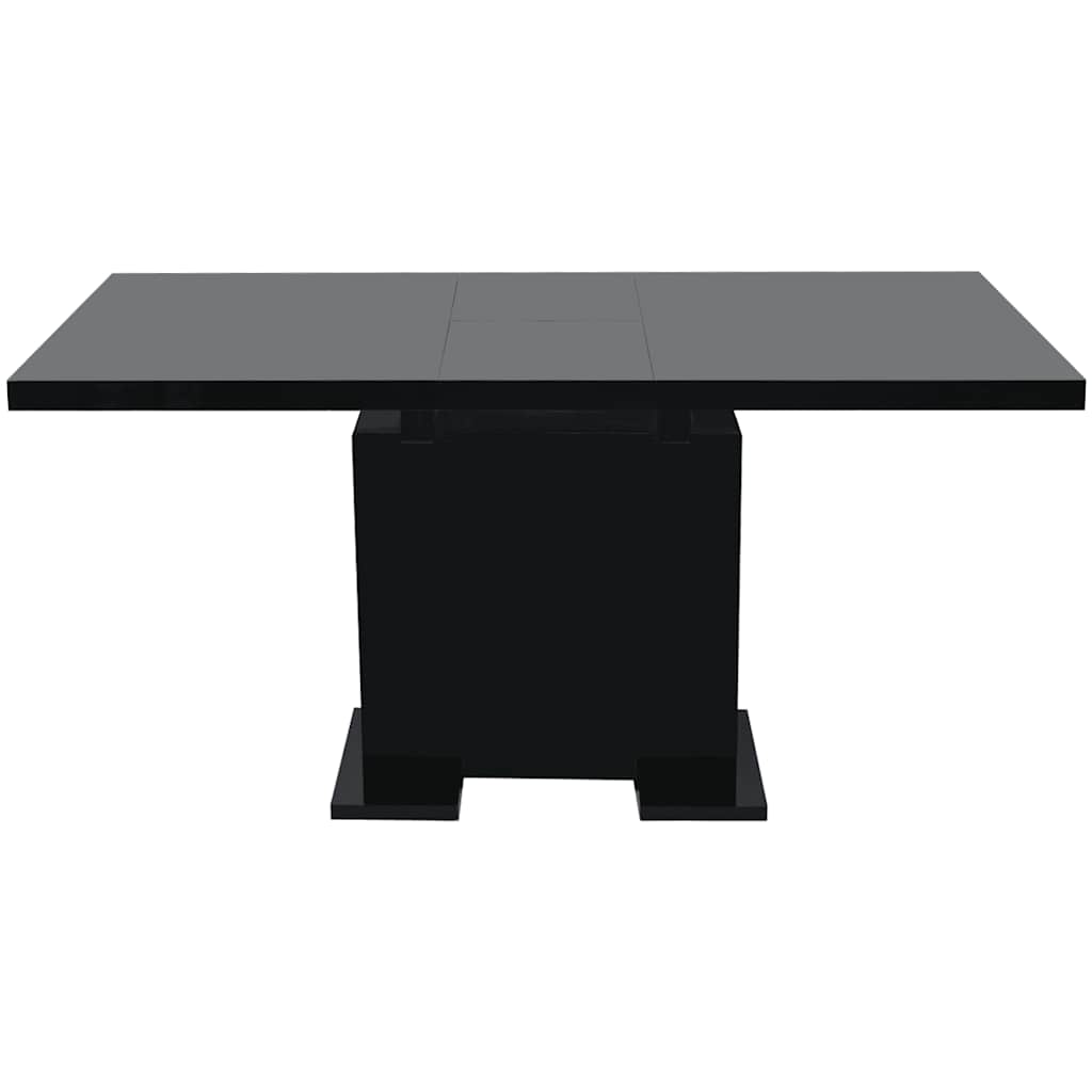 Table à manger extensible noir brillant