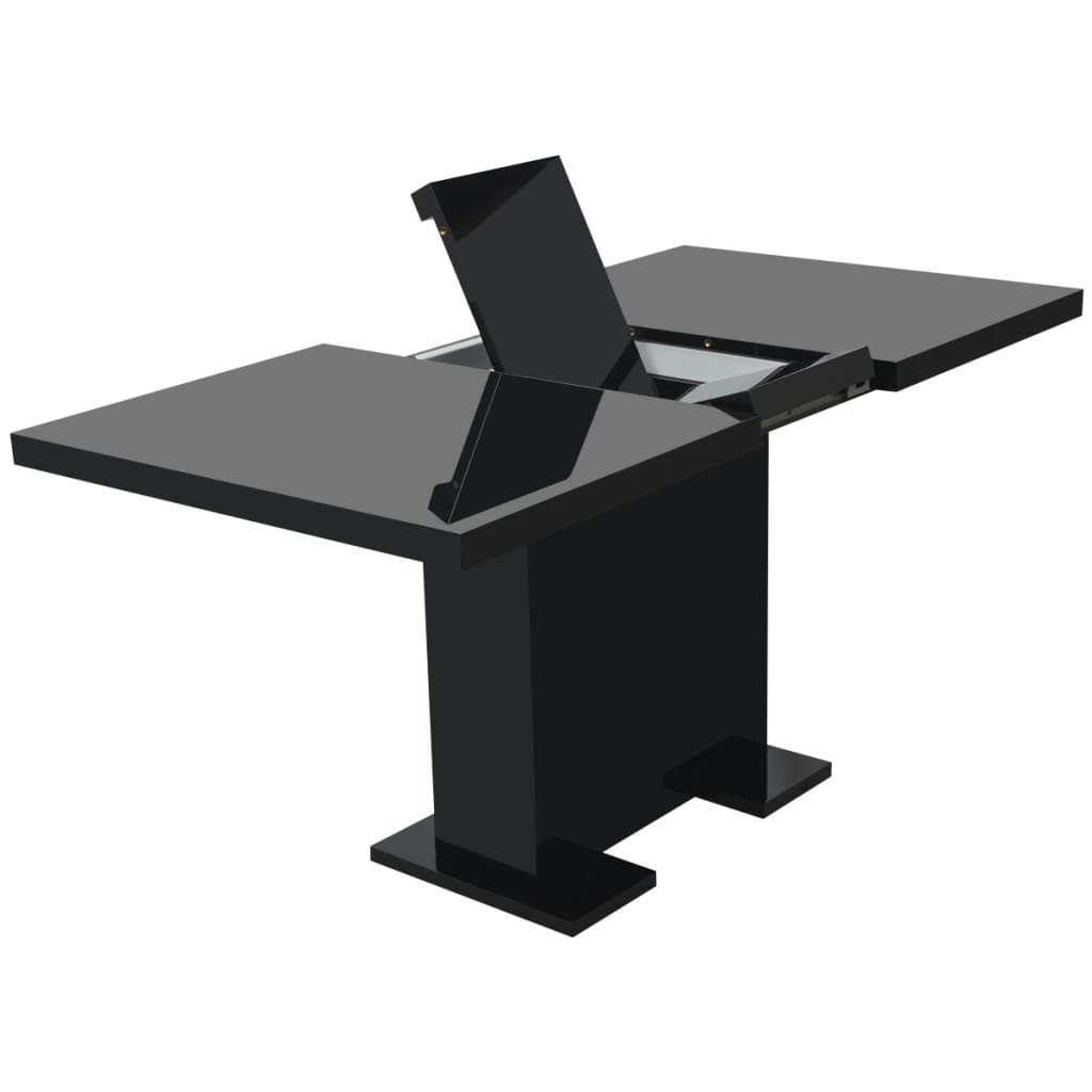 Table à manger extensible noir brillant - XIOS