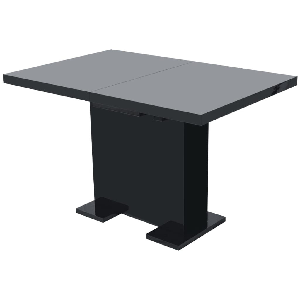 Table à manger extensible noir brillant - XIOS
