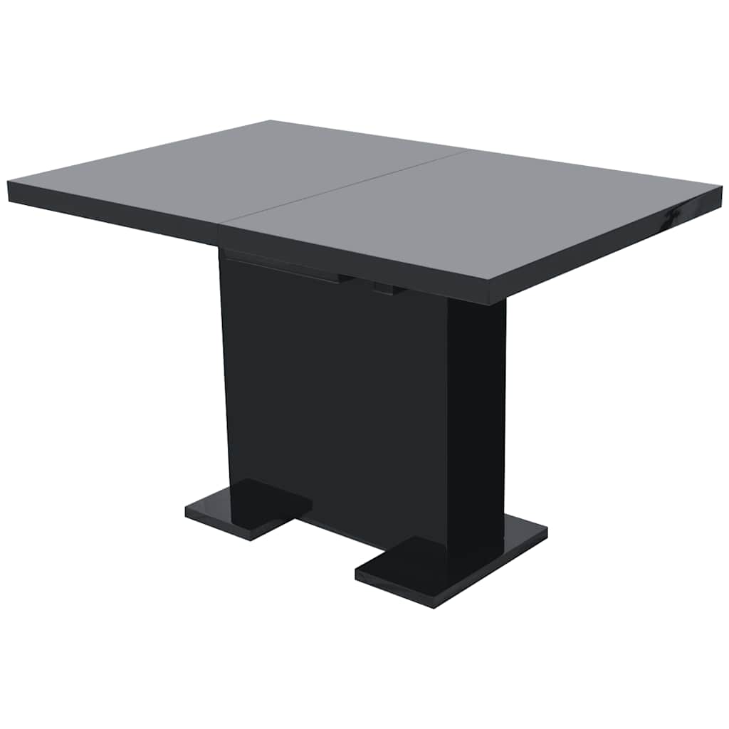 Table à manger extensible noir brillant