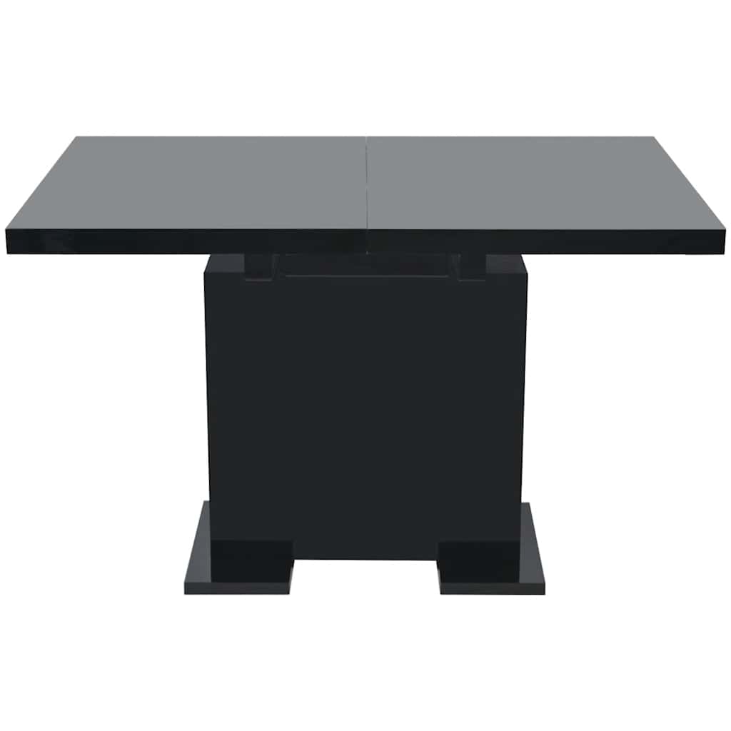 Table à manger extensible noir brillant