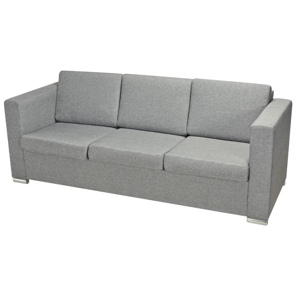 Canapé à 3 places Tissu Gris clair - XIOS