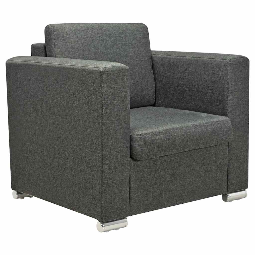 Fauteuil gris foncé tissu - XIOS