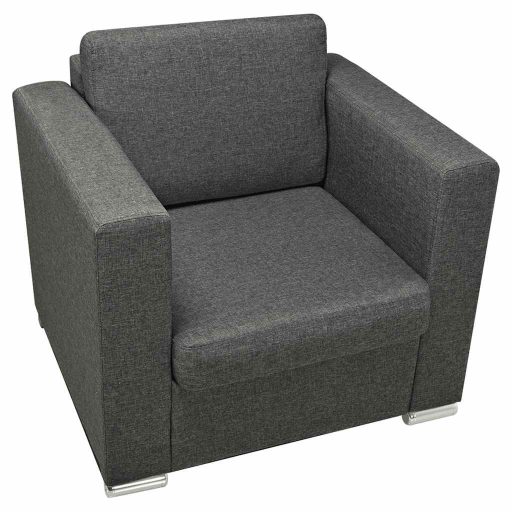 Fauteuil gris foncé tissu - XIOS