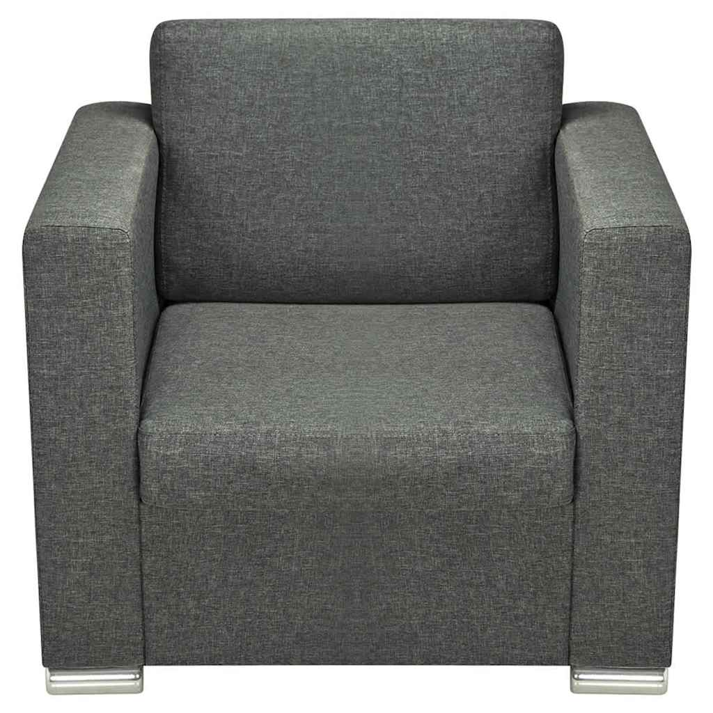 Fauteuil gris foncé tissu - XIOS