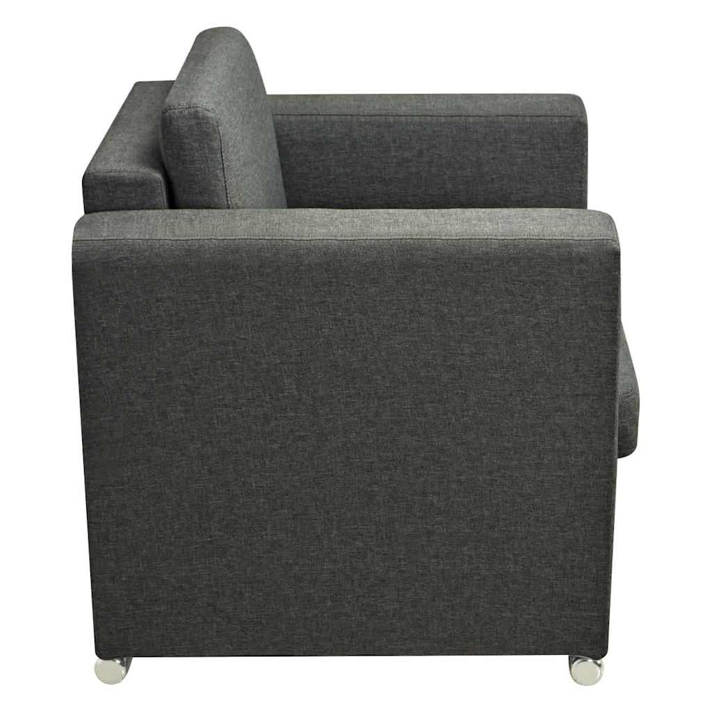 Fauteuil gris foncé tissu - XIOS