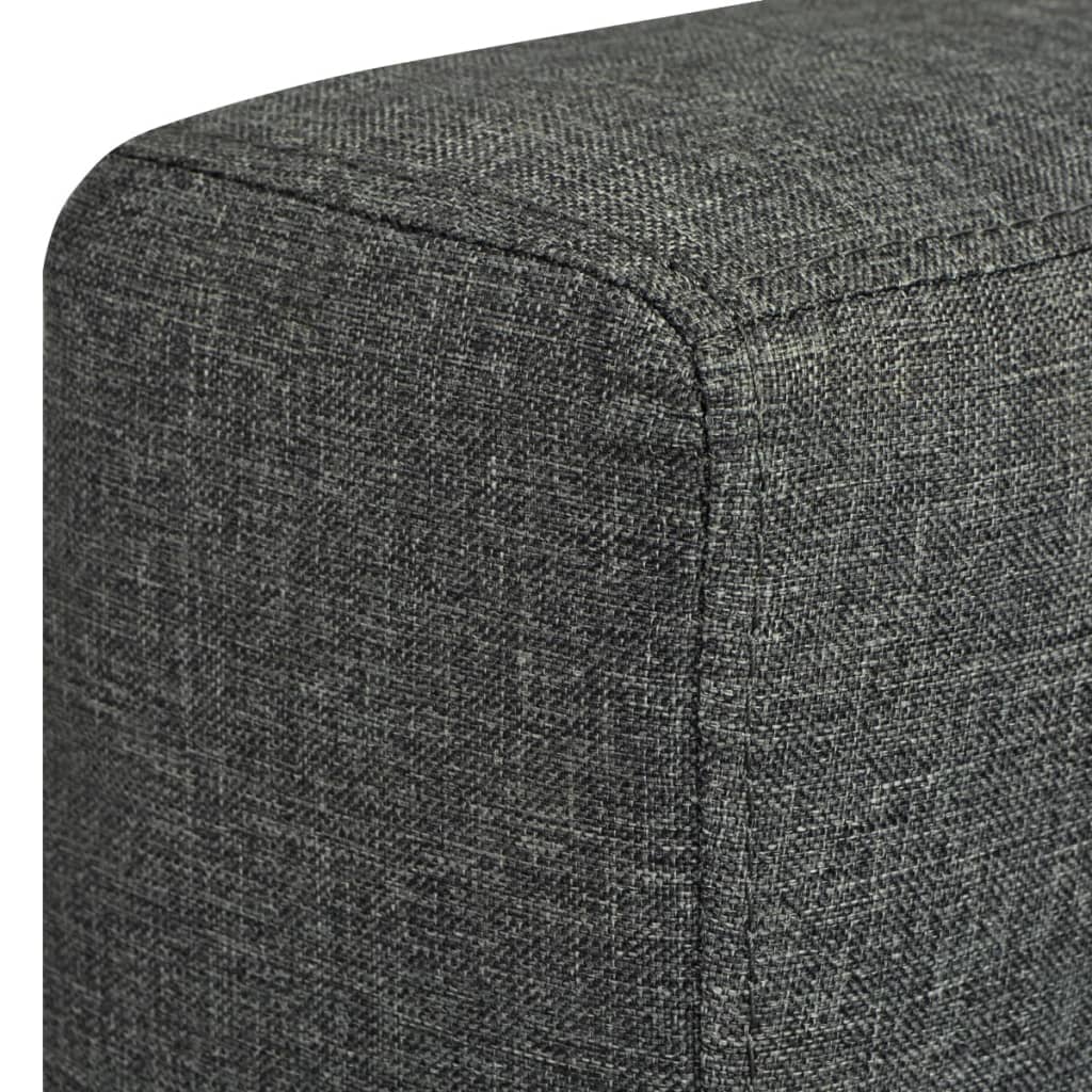 Canapé à 3 places Tissu Gris foncé - XIOS