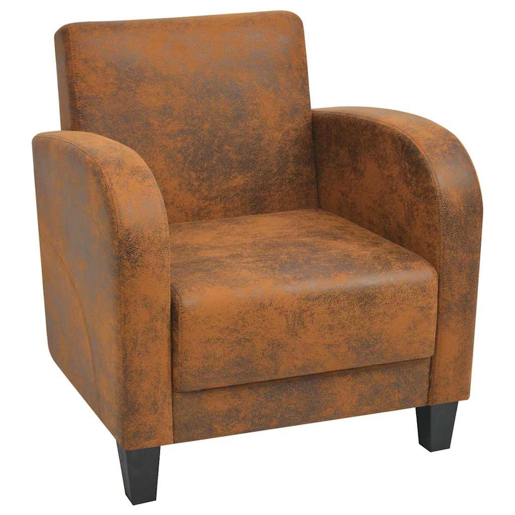 Fauteuil Marron Similicuir daim - XIOS