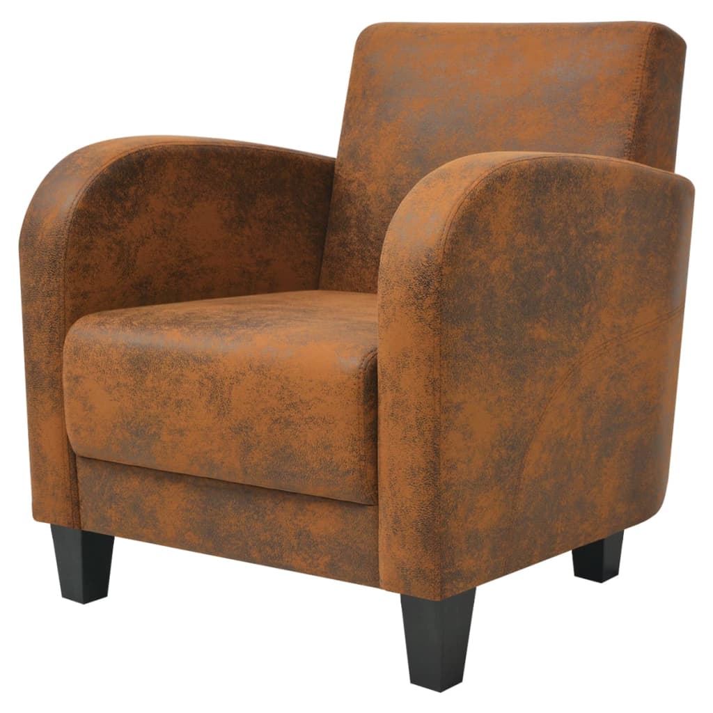 Fauteuil Marron Similicuir daim - XIOS