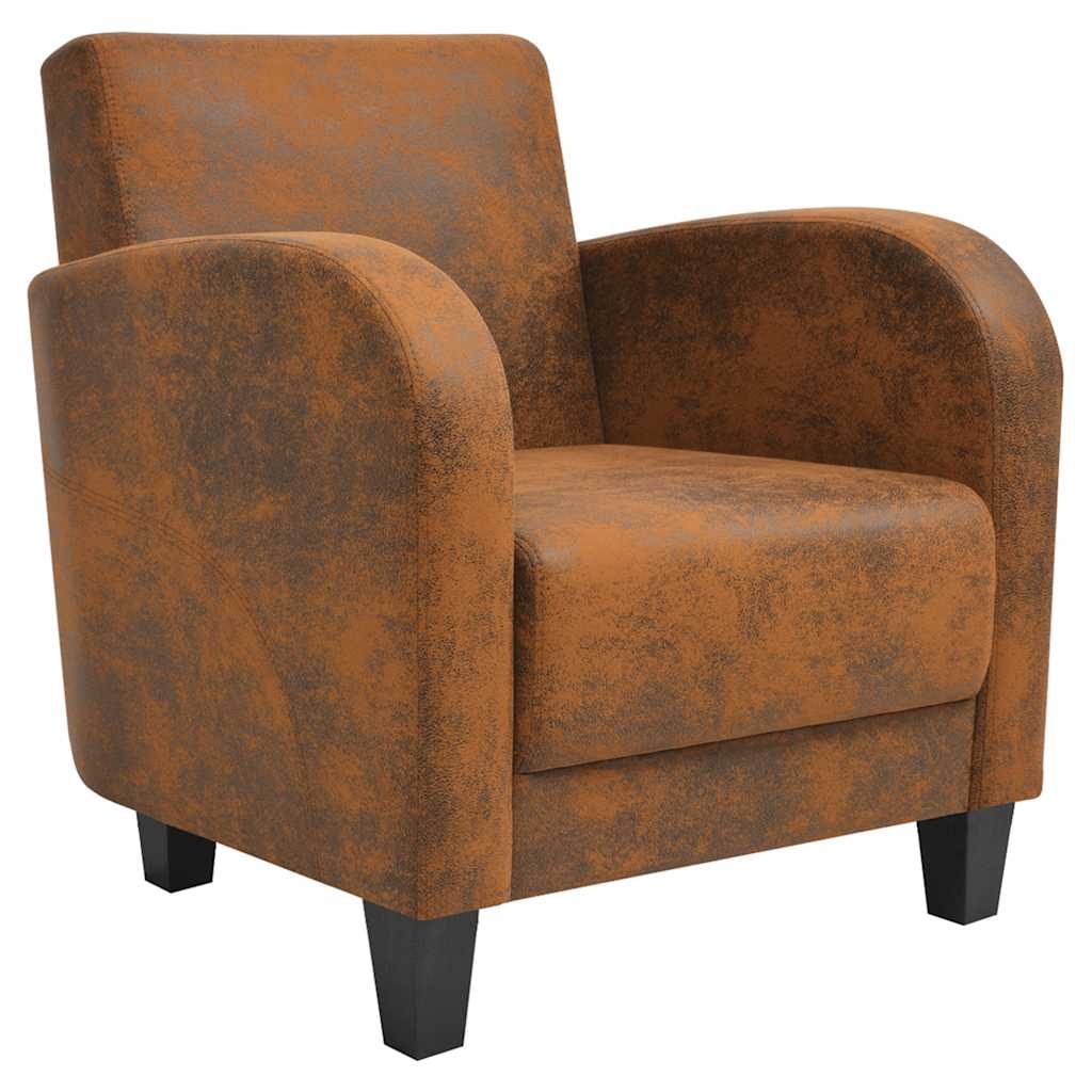 Fauteuil Marron Similicuir daim - XIOS
