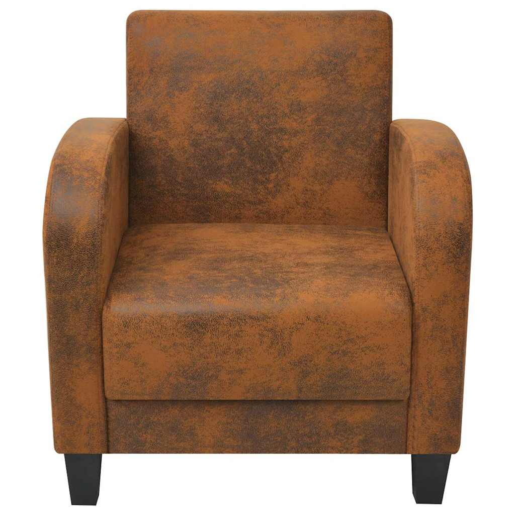 Fauteuil Marron Similicuir daim - XIOS