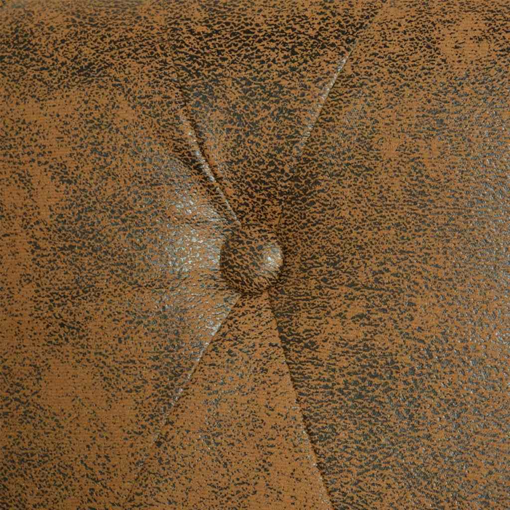 Canapé Chesterfield 3 places cuir artificiel marron - XIOS