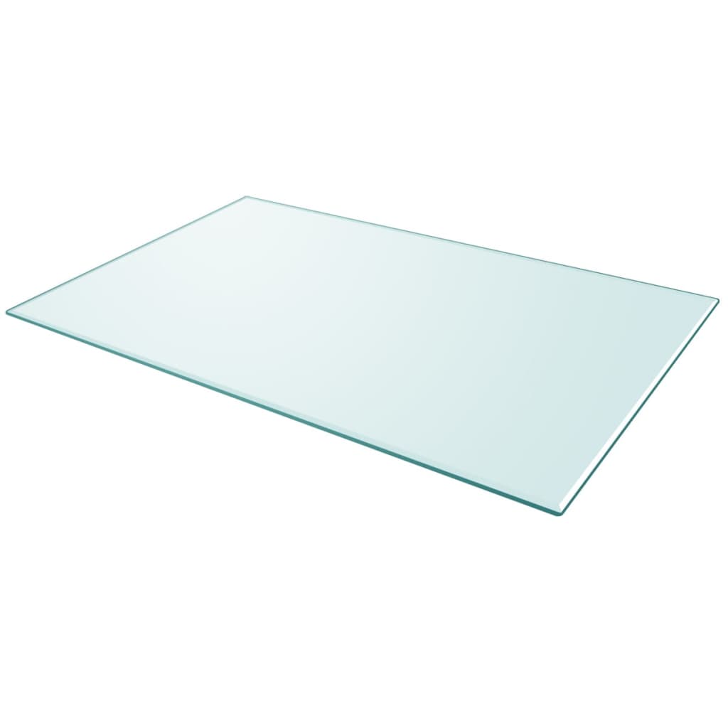 Dessus de table rectangulaire en verre trempé 1000 x 620 mm - XIOS