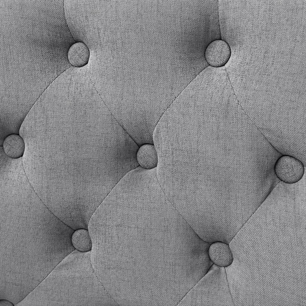 Chaises à manger lot de 2 gris clair tissu - XIOS