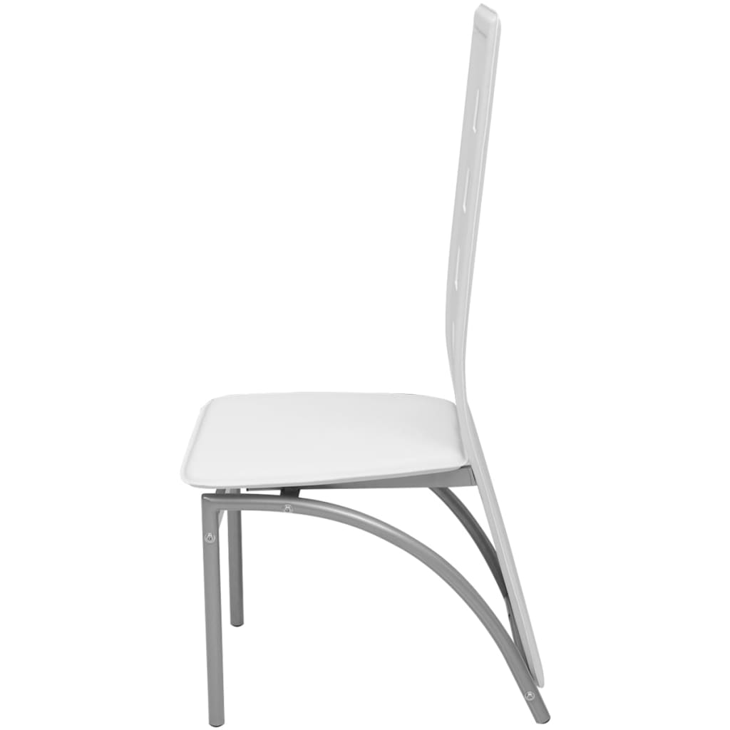 Chaises à manger lot de 4 blanc similicuir - XIOS