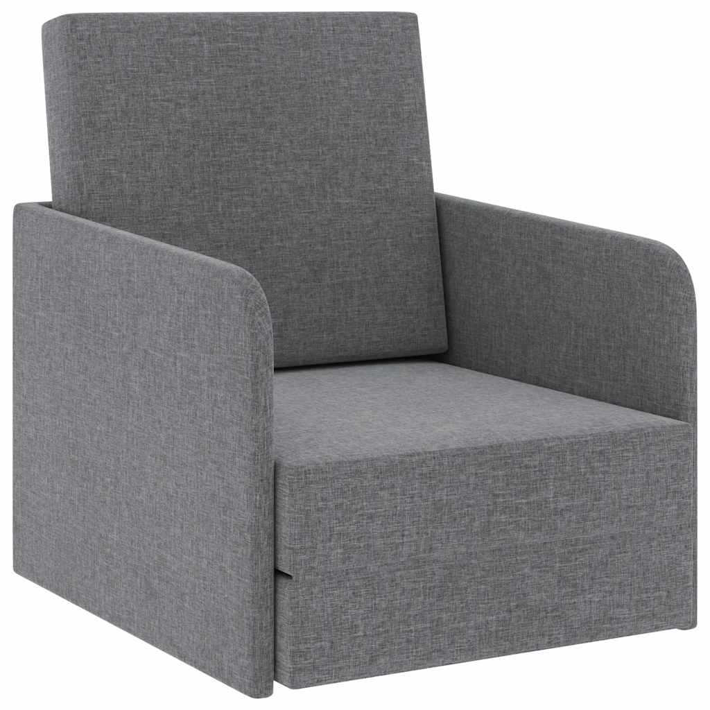 Fauteuil convertible gris clair tissu - XIOS