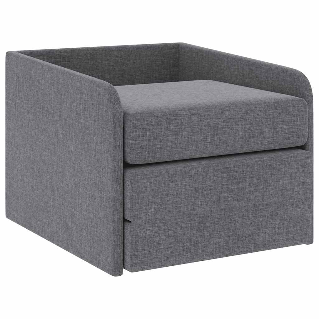 Fauteuil convertible gris clair tissu - XIOS