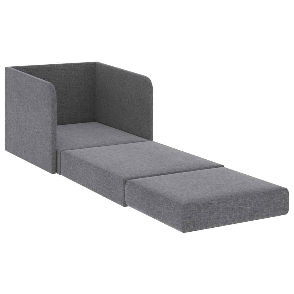 Fauteuil convertible gris clair tissu - XIOS
