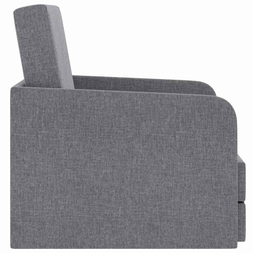 Fauteuil convertible gris clair tissu - XIOS