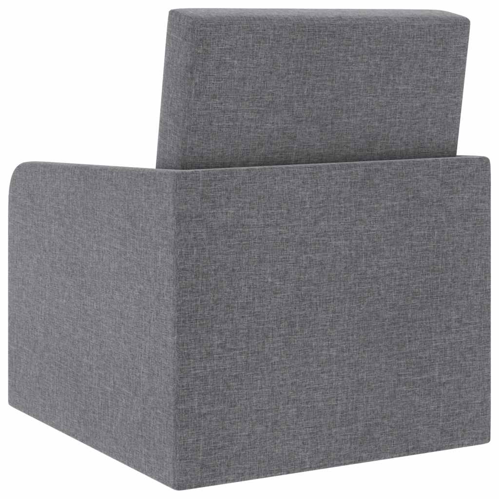 Fauteuil convertible gris clair tissu - XIOS