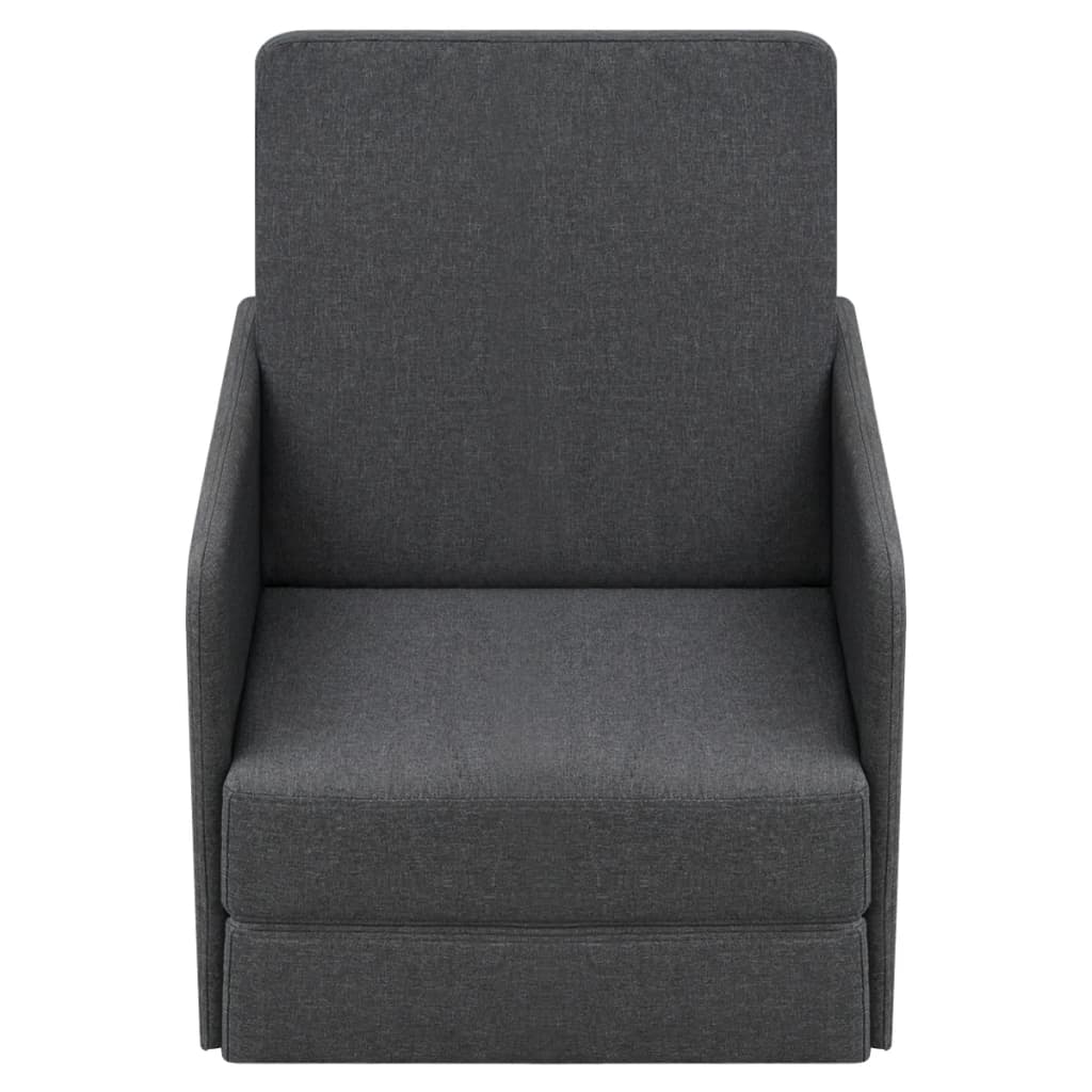 Fauteuil convertible gris foncé tissu - XIOS