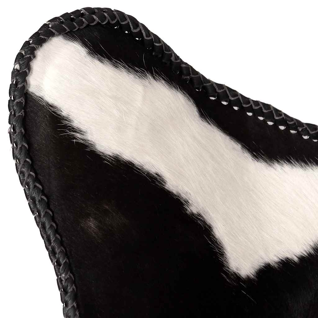 Chaise papillon noir et blanc cuir de vache - XIOS