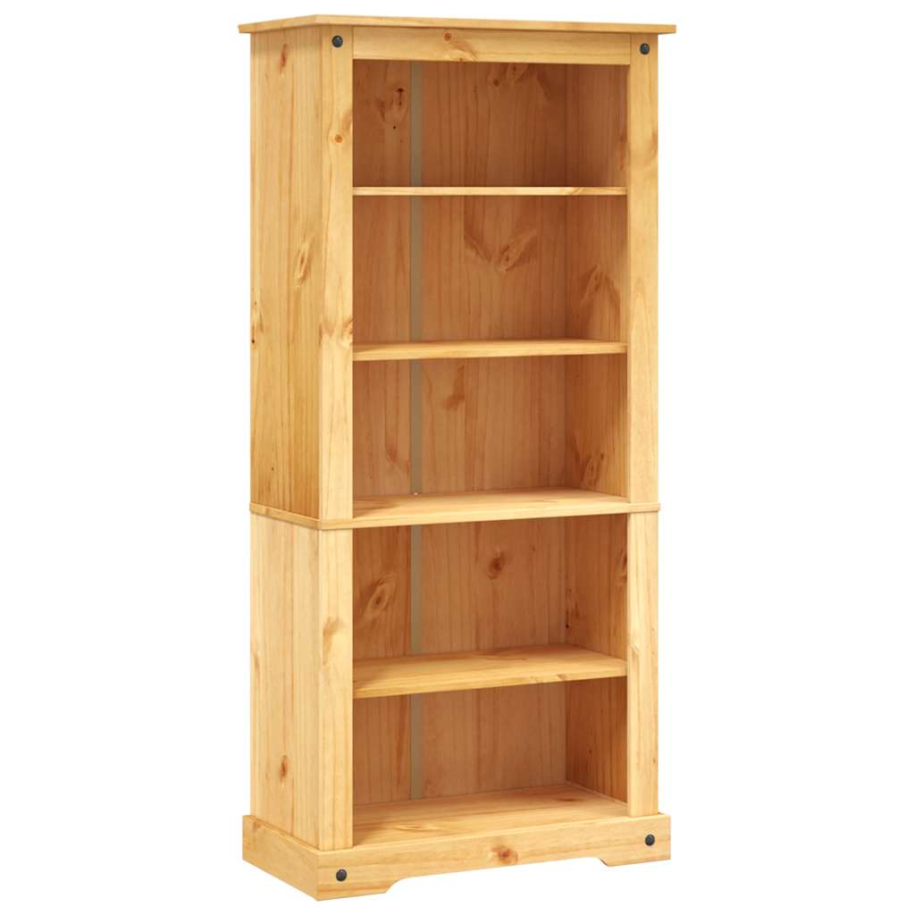 Bibliothèque 5 niveaux Gamme Corona Pin mexicain 80x40x170 cm - XIOS