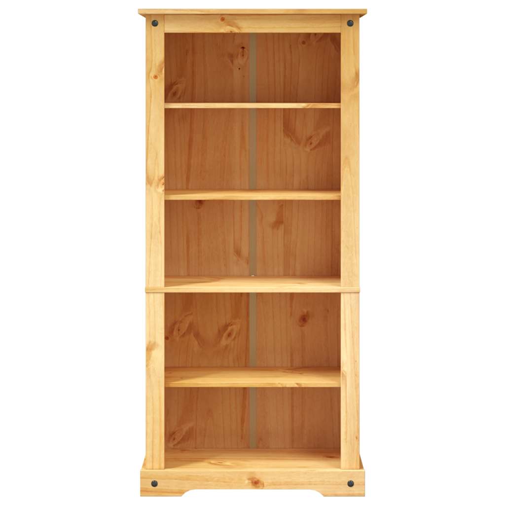 Bibliothèque 5 niveaux Gamme Corona Pin mexicain 80x40x170 cm - XIOS