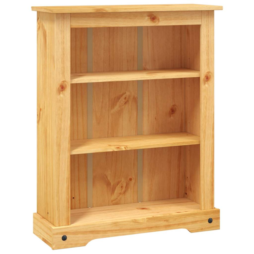 Bibliothèque 3 niveaux Gamme Corona Pin mexicain 80x29x100 cm - XIOS