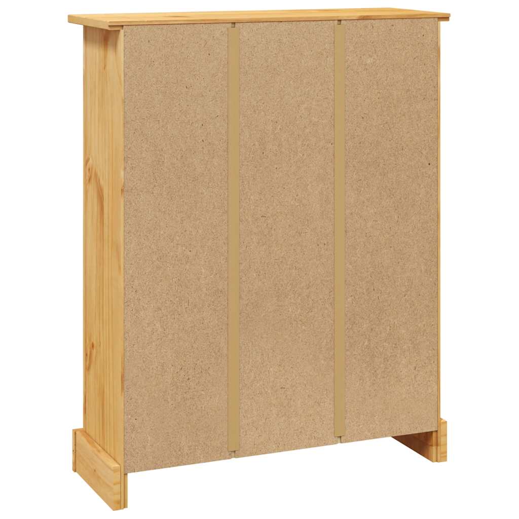 Bibliothèque 3 niveaux Gamme Corona Pin mexicain 80x29x100 cm - XIOS