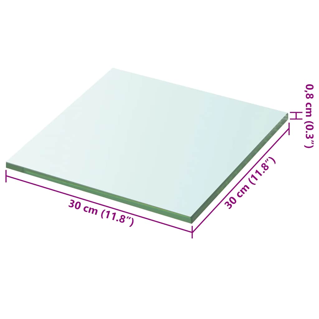 Panneau pour étagère Verre transparent 30 x 30 cm - XIOS
