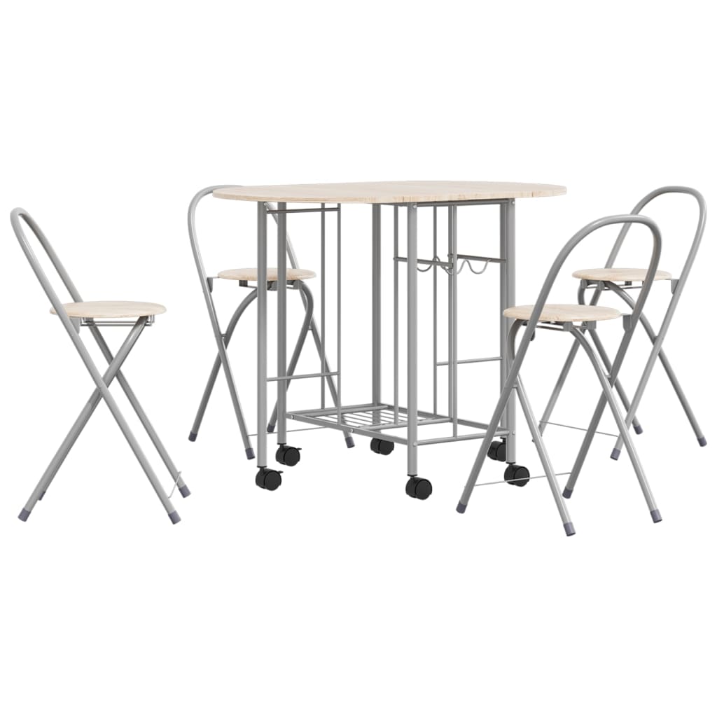 Ensemble de salle à manger pliable 5 pièces MDF - XIOS