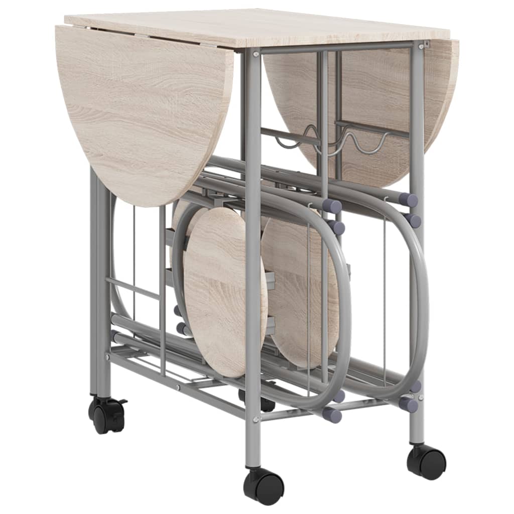 Ensemble de salle à manger pliable 5 pièces MDF - XIOS
