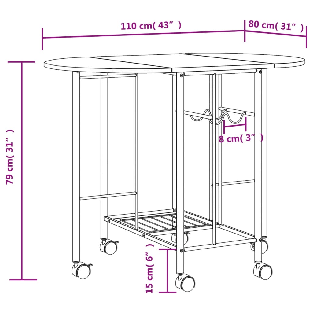 Ensemble de salle à manger pliable 5 pièces MDF - XIOS