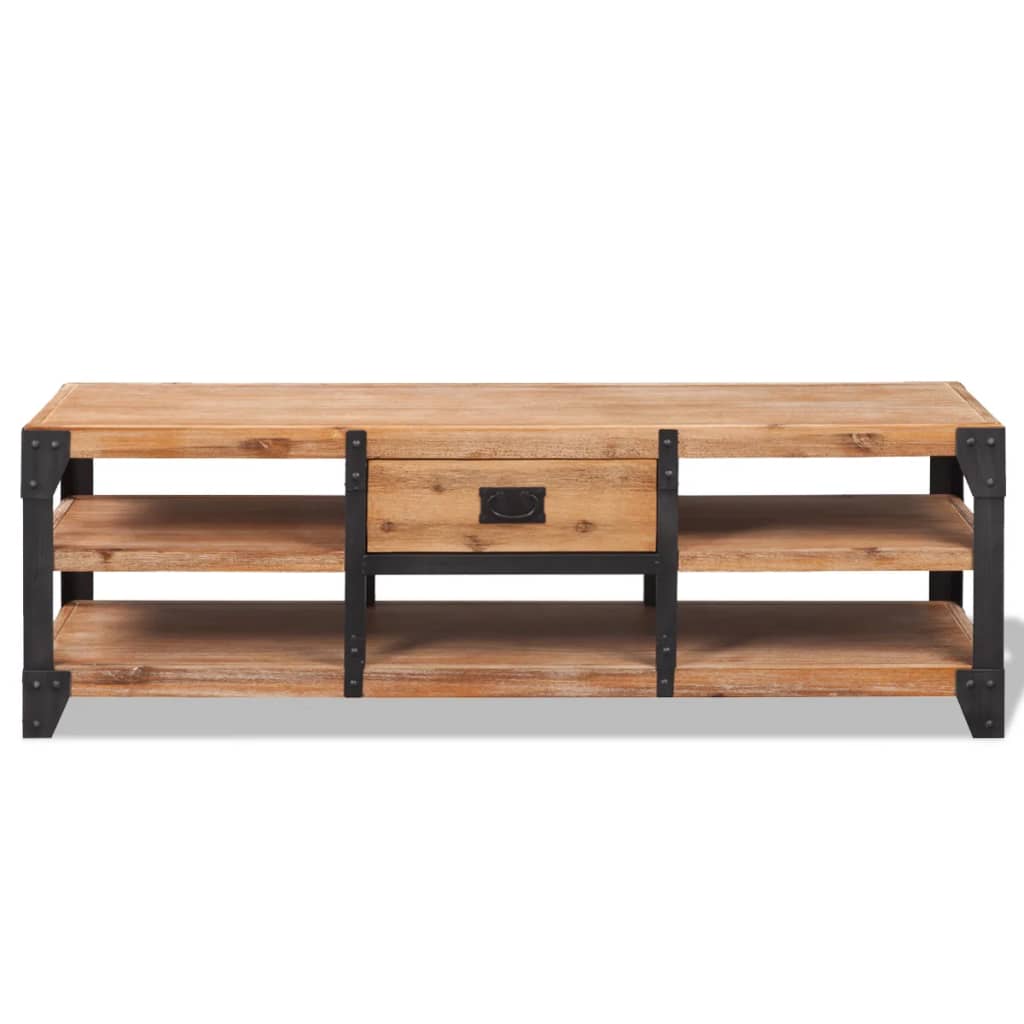 Meuble TV 140x40x45 cm bois d'acacia massif - XIOS