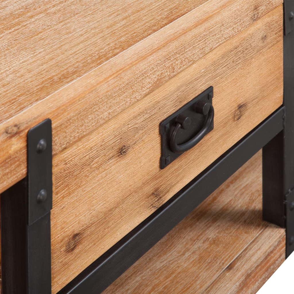 Meuble TV 140x40x45 cm bois d'acacia massif - XIOS