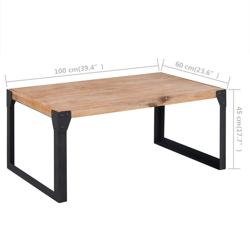 Table basse bois d'acacia massif 100x60x45 cm - XIOS