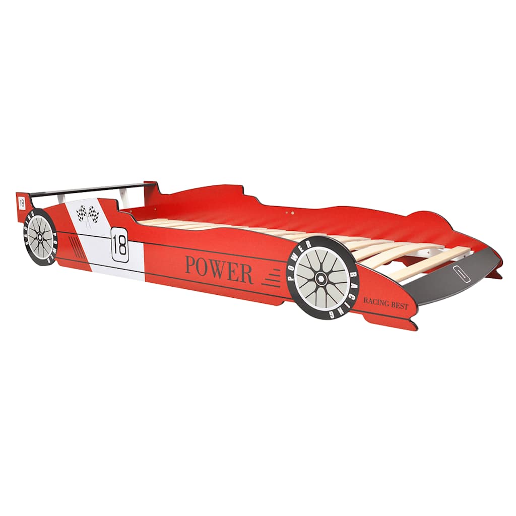 Lit voiture de course pour enfants avec LED 90 x 200 cm Rouge - XIOS