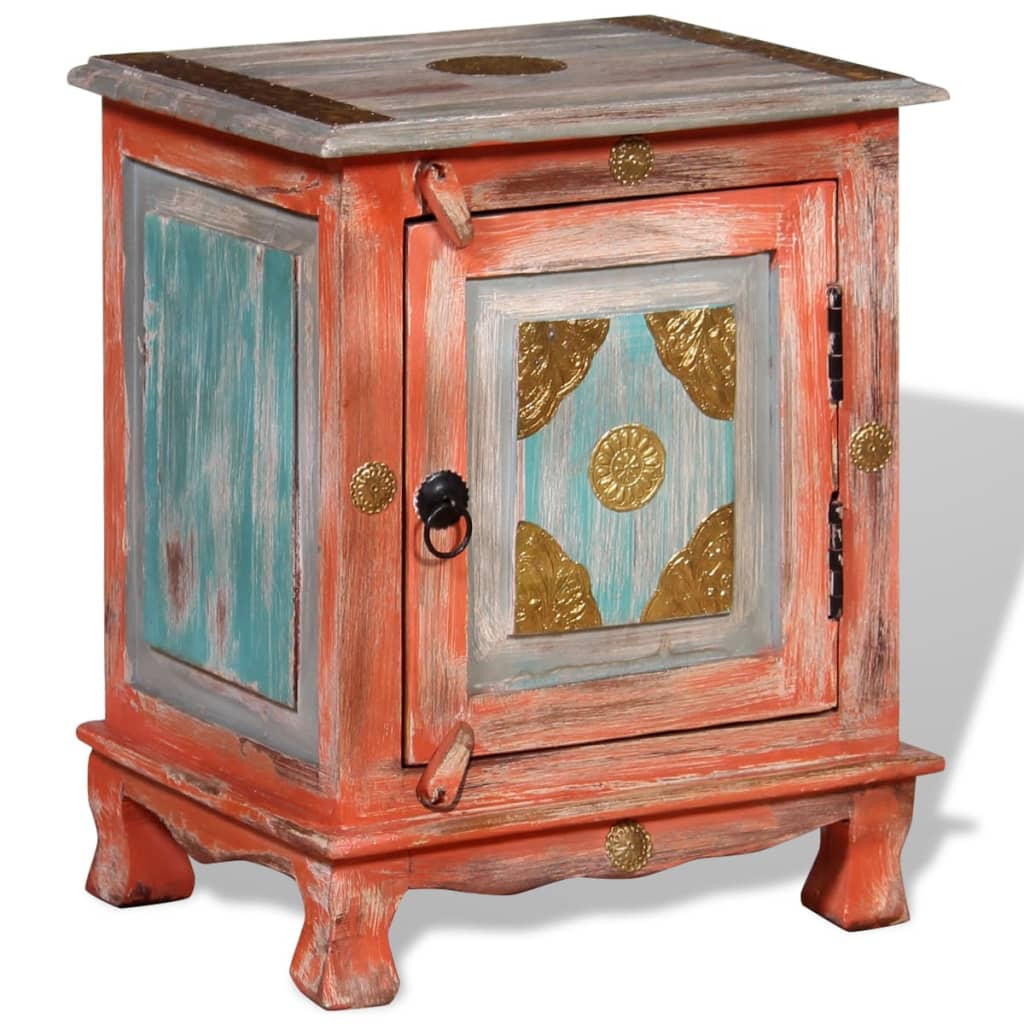 Table de chevet Bois de manguier massif Orange - XIOS