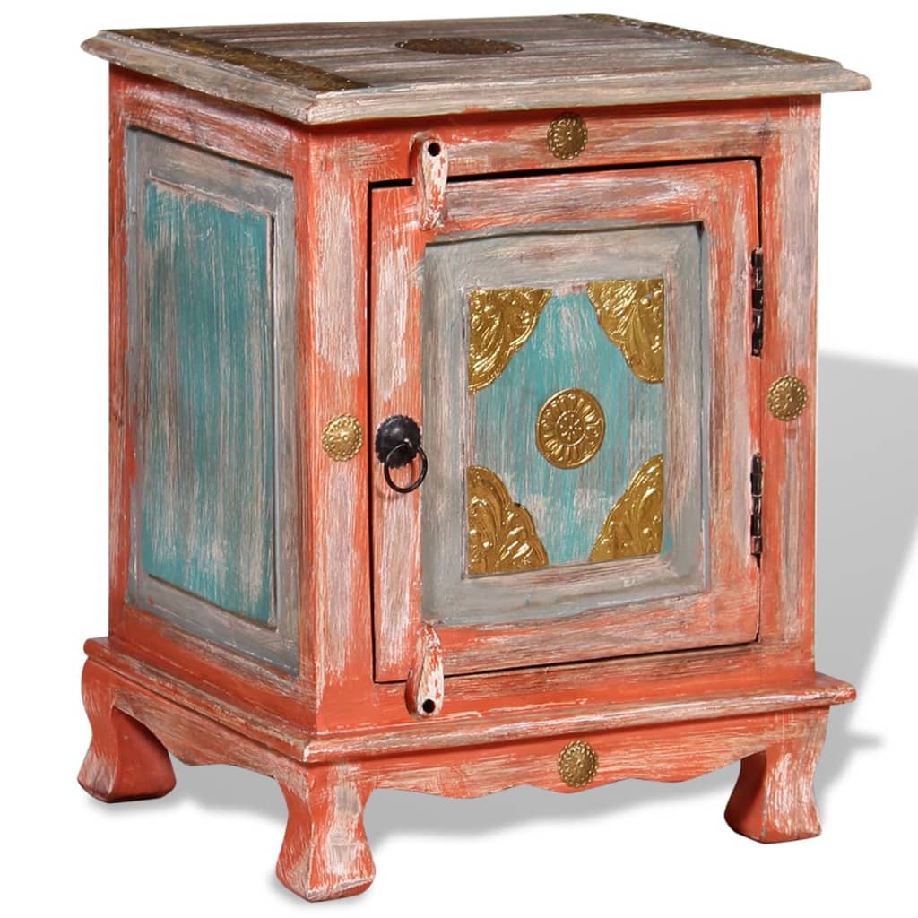 Table de chevet Bois de manguier massif Orange - XIOS