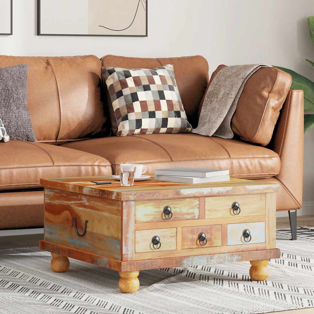 Table basse Bois de récupération 70 x 70 x 38 cm - XIOS