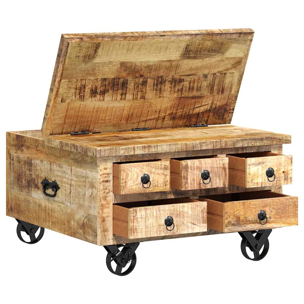 Table basse Bois de manguier brut 70 x 70 x 40 cm - XIOS