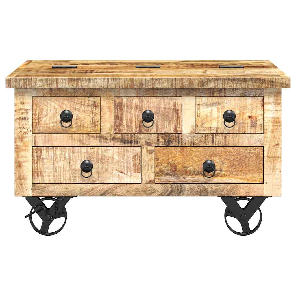 Table basse Bois de manguier brut 70 x 70 x 40 cm