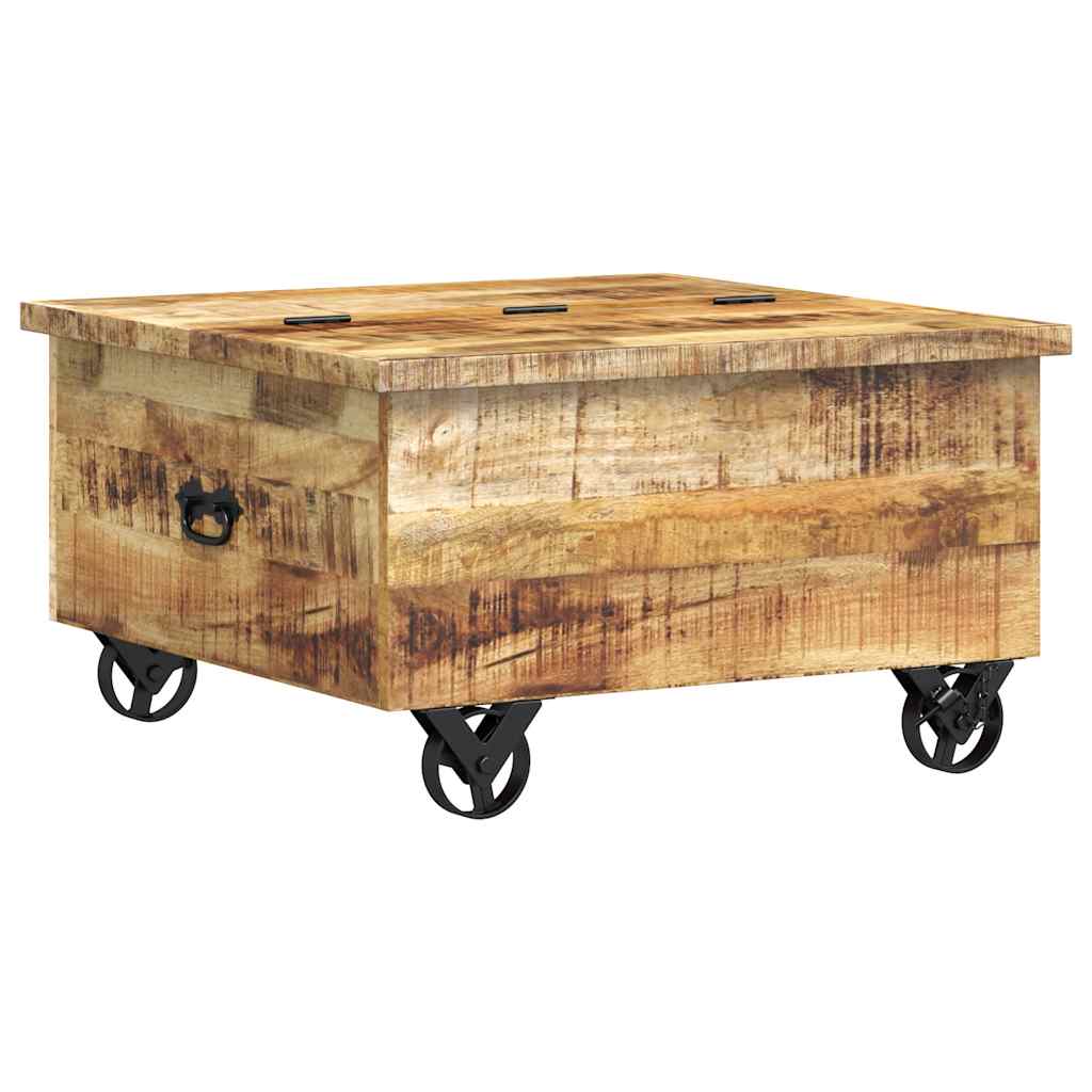 Table basse Bois de manguier brut 70 x 70 x 40 cm